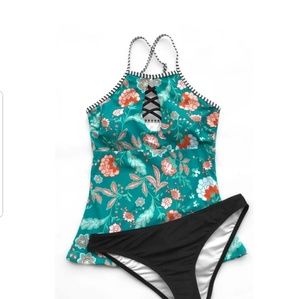 NWT Cupshe Sunvalley swim takini suit size small